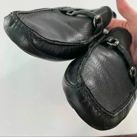 J&M flex Johnston & Murphy loafers size 10 black leather horsebit driving - Picture 9 of 13